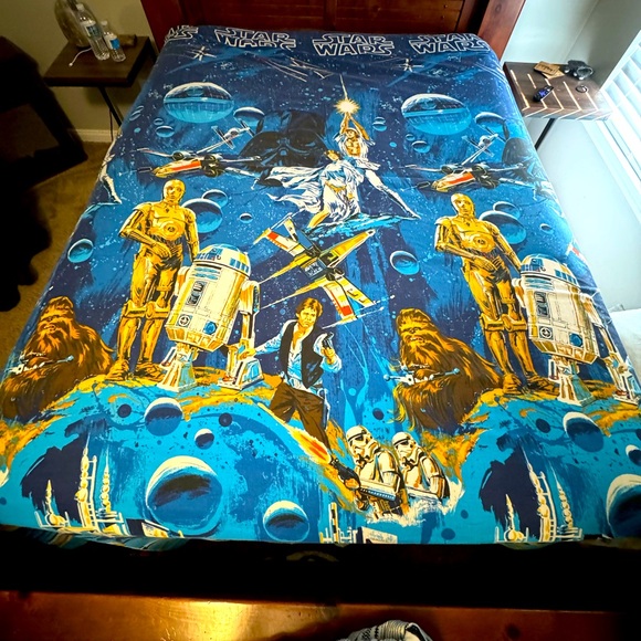 Star Wars Super Vintage Flat Sheet Queen sized - Picture 1 of 12
